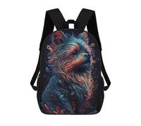 sinyumoney Yorkshire Terrier Dog Mochila Escolar Para Niñas Y Niños, Mochilas De Gran Capacidad, Mochilas Ligeras Para Niños Y Estudiantes 17inch