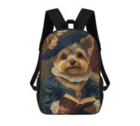 sinyumoney Yorkshire Terrier in Royal Attire Yorkshire Terrier Renaissance Mochila Infantil De Moda Divertida Mochila Escolar Para Niños Y Adolescentes Con Impresión 3D Para Niños 17inch