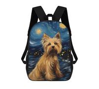 sinyumoney Yorkshire Terrier Mochila Escolar Infantil Impresa En 3D 17inch Mochilas Escolares Para Niños, Estilo Casual Y Moderno, Mochilas De Viaje De Alta Capacidad