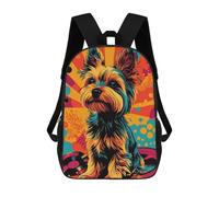 sinyumoney Yorkshire Terrier Pop Art Yorkshire Terrier Funky Pop Art Mochila Grande Escolar Para Niños - Perfecta Para Viajes, Trabajo Y Uso Diario 17inch