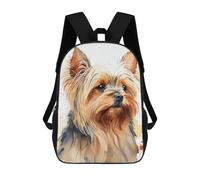 sinyumoney Yorkshire Watercolor Dog Mochilas Para Niños Mochila Escolar De Moda Mochila Escolar Impresa En 3D Para Niños Estudiantes De Primaria Y Secundaria 17inch