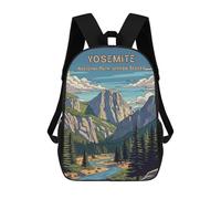 sinyumoney Yosemite National Park Illustration Mochilas De 17 Pulgadas Para Niños, Mochilas Escolares Impresas En 3D Para Estudiantes De Primaria Y Secundaria, Para Niños Y Niñas.