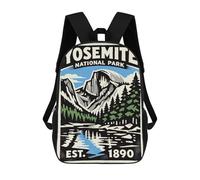 sinyumoney Yosemite National Park Vintage Poster Mochilas Infantiles Impresas En 3D De 17 Pulgadas. Mochila Escolar Informal Impresa En 3D Para Niños De Primaria Y Secundaria.