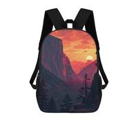 sinyumoney Yosemite Scene Pixel Art Mochila Escolar Para Niñas 17inch Mochila Informal Ligera Para Niños Y Niñas, Ideal Para Estudiantes De Secundaria