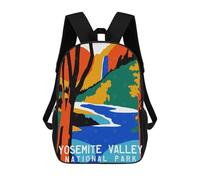 sinyumoney Yosemite Valley Poster Mochilas Impresas En 3D Para Niños 17inch Mochilas De Moda Informales Para El Día A Día, Bolsas De Viaje, Mochilas Informales Para Exteriores Para Niños Y Niñas
