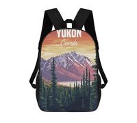 sinyumoney Yukon Canada Mountain Landscape Mochila Infantil De Moda Divertida Mochila Escolar Para Niños Y Adolescentes Con Impresión 3D Para Niños 17inch