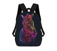 sinyumoney Zebra Animal Neon Mochila De Día Mochila De Negocios Mochila Impermeable Para Libros Para Hombres/mujeres 17inch