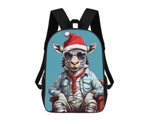 sinyumoney Zebra Christmas Mochila Escolar, Mochila Informal, Mochila De Día, Mochila Escolar, De Trabajo Y De Viaje Para Hombres, Mujeres Y Adolescentes. 17inch