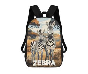 sinyumoney Zebra Family in Savannah Mochila Escolar Impresa En 3D Para Niños Mochilas De Viaje De Alta Capacidad Bolsas Para Libros Mochila Escolar Para Niños Mochila 17inch