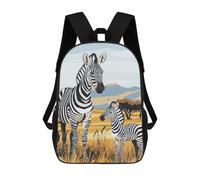 sinyumoney Zebra Family Minimalist Mochila Infantil, Mochila Escolar De Gran Capacidad Para Estudiantes, Mochila Para Libros, Mochila Para Niños, Niñas, Adultos Y Adolescentes 17inch
