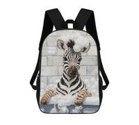 sinyumoney Zebra in A Bubble Bath Mochila Escolar De Moda Para Papelería, Impermeable, Informal, Para El Campus, Actividades Al Aire Libre, Viajes Y Deportes 17inch