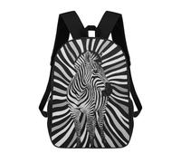 sinyumoney Zebra in Black And White Mochila Escolar Para Niños, Mochila Escolar Impresa En 3D Para Estudiantes De Primaria Y Secundaria 17inch