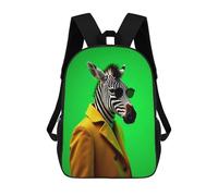 sinyumoney Zebra in Sunglasses Mochila Escolar Impresa En 3D 17inch Mochilas De Moda Para Niños, Mochilas Escolares Para Niños De Primaria Y Secundaria