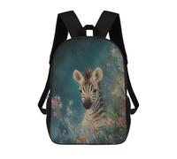 sinyumoney Zebra Portrait in Bloom Mochilas De Moda Impresas En 3D 17inch Mochila Escolar Informal Para Niños De Primaria Y Secundaria