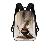 sinyumoney Zen Incense Retro Ink Wash Mochila Escolar Infantil Impresa En 3D Mochila De Viaje De Alta Capacidad Bolsas Para Libros Mochila Infantil 17inch