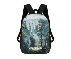 sinyumoney Zhangjiajie National Forest, China Mochila Infantil De Moda Divertida Mochila Escolar Para Niños Y Adolescentes Con Impresión 3D Para Niños 17inch