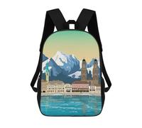 sinyumoney Zurich Travel Print Mochila Escolar, Mochila Infantil Para Niños Y Adolescentes, Regalos, Mochilas De Día Con Impresión 3D, Mochila Escolar, Mochila Para Libros 17inch