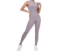 Sinyuyong Body de una pieza con control de abdomen for mujer | Mono deportivo con espalda en V | Mono de entrenamiento y yoga(C,M)