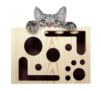 Sinyuyong Caja de enriquecimiento de Lima de uñas for Gatos, Rompecabezas Interactivo for Gatos, rascador de Lima de uñas, 3/6 Bolas de Campana for rascar Gatitos en Interiores(2pcs)
