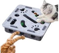 Sinyuyong Caja for rascar Gatos Que Ahorra Muebles: Lima de uñas interactiva con 3 Bolas for el Cuidado de Las uñas y estimulación Mental.(C)