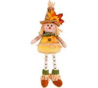 Sinyuyong Espantapájaros de Peluche for la Cosecha de Acción de Gracias, Adorno otoñal de 15 Pulgadas con luz LED, Regalo de Temporada(Women's Style)