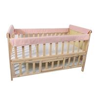 Sinyuyong Juego de Protectores de Cubierta for riel de Cuna Fit, Protector de dentición for riel de Cuna, Envoltura de Parachoques Segura for protección contra masticaciones(A)