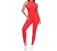 Sinyuyong Mono deportivo con control de abdomen for mujer | Mono deportivo con espalda en V | Body de una pieza for yoga y entrenamiento(E,M)