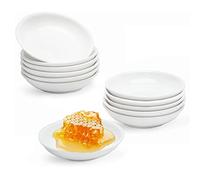 sinzau 12 cuencos redondos para salsa de soja, salsas, especias, guarniciones y aperitivos, color blanco