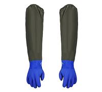 sinzau Pond Gloves, Guantes Largos de Trabajo Impermeables con Chorro de Arena de PU, 70 cm, 1 Par