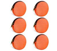 Sinzip 6 bolsas de maquillaje redondas de lona de algodón con parte inferior, multiusos, con cremallera, monedero, bolsa de cosméticos, bolsa de aseo de viaje, bolsa de manualidades en blanco,