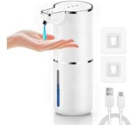 SINZONeu® Dispensador Jabón Automático 380ml de Pared - 4 Niveles Espuma, Recarga USB, IPX5, Negro Sensor Infrarrojo para Cocina y Baño