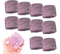SINZONeu® Estropajo de Acero con Jabón - 10 Pcs Lana de Acero Reutilizable para Sartenes, Hornos y Parrillas