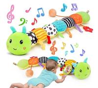 SINZONEu® Juguete Oruga Bebé 0-12 Meses, Peluche Musical para el Tiemño de Barriga con Sonajero Crujido Chirrido & Espejo Seguro, Juguetes Sensoriales Desarrollo Regalo para Recién Nacido Niña Niño