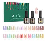 SINZONeu® Kit de Esmaltes Semipermanentes Completo -23 Piezas Incluye Base, Top Coat Brillo y Mate - 8ml c/u - Ideal para Hogar y Profesional - Calidad Profesional para Manicura Perfecta