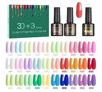 SINZONeu® Kit Esmalte Semipermanente 33 Piezas - 30 Colores UV/LED + Base Coat & Top Coat Brillo/Mate 8ml - ¡Hasta 21 Días Duración! Profesional y Hogar