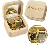 Sinzyo Anastasia-Once Upon a December Caja de Música de Madera Vintage Navidad San Valentín Cumpleaños Regalo (Nota Musical de Madera de Arce)
