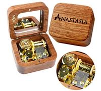 Sinzyo Anastasia-Once Upon a December Caja de Música de Madera Vintage Navidad San Valentín Cumpleaños Regalo (Nota Musical Flor Pera Caja de Madera)
