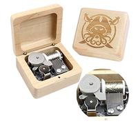 Sinzyo Davy Jones Caja de Música de Madera Vintage Navidad San Valentín Cumpleaños Regalo (Caja de Madera de Arce)