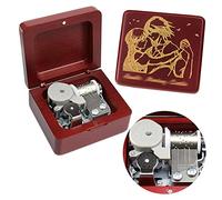 Sinzyo Howl's Moving Castle-Merry Go Round of Life Caja de Música de Madera Vintage Navidad San Valentín Cumpleaños Regalo (Caja de Madera roja A)