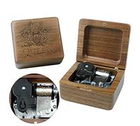 Sinzyo Queen-Bohemian Rhapsody Caja de Música de Madera Vintage Navidad San Valentín Cumpleaños Regalo (Caja de Madera de Nogal-Bohemian Rhapsody)