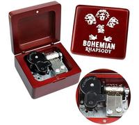 Sinzyo Queen-Bohemian Rhapsody Caja de Música de Madera Vintage Navidad San Valentín Cumpleaños Regalo (Caja de Madera con Tema Rojo-Bohemian Rhapsody)