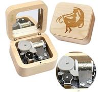 Sinzyo Sailor Moon Caja de Música de Madera Vintage Navidad San Valentín Cumpleaños Regalo (Nota musical de madera de arce)