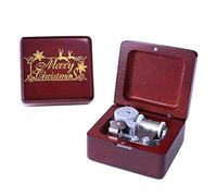 Sinzyo Silent Night Caja de Música de Madera Vintage Navidad San Valentín Cumpleaños Regalo