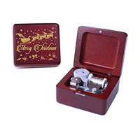 Sinzyo Silent Night Caja de Música de Madera Vintage Navidad San Valentín Cumpleaños Regalo