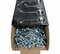 SIO 250 Tornillos Autoperforantes 5x19 mm para Tapones de Matrícula Coche y Moto - Tornillos para Placa Matrícula - Acero Resistente Automoción