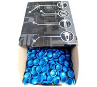 SIO 500 Tapones Azules para Tornillos de Matrícula Coche y Moto - Cubre Tornillos Placa Matrícula Universal - Tapas Embellecedoras para Tornillos Matrícula Automoción Resistente Exterior