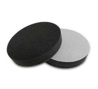 SIO Boina de Pulir Esponja Profesional 150 mm Negra para Abrillantado - Tampón Acabado Ultra Fino Tipo Velcro - Almohadilla para Pulidora Orbital Rotativa Elimina Hologramas Microarañazos Alto Brillo