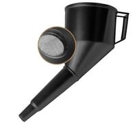 SIO Embudo para Aceite Motor 120mm con Filtro y Asa - Embudo Plástico para Gasolina, Diésel y Líquidos - Boca Ancha con Malla Filtrante - Uso Automoción, Taller y Garaje