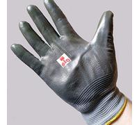 SIO Guantes de Nylon con Palma de Nitrilo Gris (Paquete 12 Pares) (XL - 10)