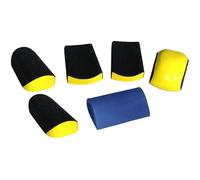 SIO Juego de Tacos de Lijado Profesional 6 Piezas 150 mm - Tacos Planos, Cóncavos y Convexos para Carrocería, Pintura y Reparación de Superficies - Soporte para Discos y Lijas de 150 mm